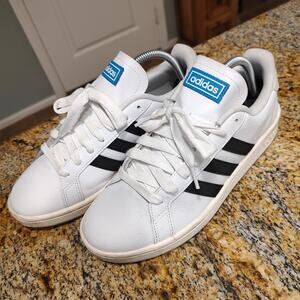 Adidas Grand Court Tennis Shoes / White Black Sneakers GY3620 Men's Sz 8